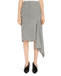 Balenciaga Houndstooth Godet Midi Skirt