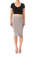 Karen Michelle Solid Fitted Pencil Skirt