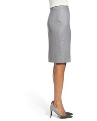 BOSS Vilea Pinstripe Stretch Wool Pencil Skirt