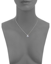 Majorica 9mm Grey Baroque Pearl Crystal Pendant Necklace