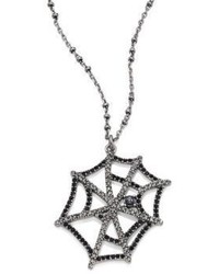 Marc Jacobs Cobweb Crystal Pendant Necklace