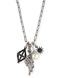 Lulu Frost Crystal Star Wing Charm Necklace
