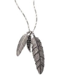 Marc Jacobs Dark Plumes Crystal Pendant Necklace