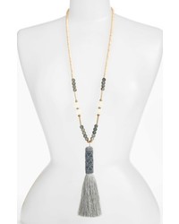 Ink Alloy Long Pendant Necklace