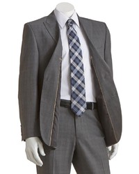 Haggar 1926 Originals Tailored  Fit Plaid Gray Suit Coat