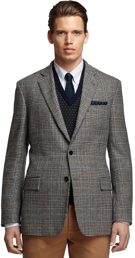 regent fit plaid suit