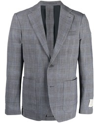 Traiano Milano Check Print Single Breasted Blazer