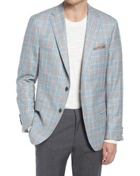 Hickey Freeman Classic Fit Plaid Sport Coat