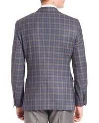 Saks Fifth Avenue Collection By Samuelsohn Classic Fit Tartan Wool Plaid Jacket