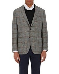 Luciano Barbera Glen Plaid Two Button Sportcoat Grey Size 42