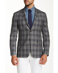 Todd Snyder Gray Plaid Two Button Wool Sportcoat