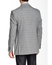 Perry Ellis Grey Plaid Two Button Notch Lapel Modern Fit Suit Separates Jacket