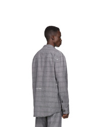 Off-White Grey Wool Shirt Blazer
