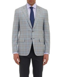 Isaia Plaid Two Button Sportcoat