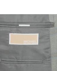 Michael Kors Michl Kors Oversize Check Sport Coat Silk Wool