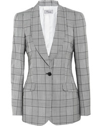 Temperley London Millie Prince Of Wales Check Wool And Mohair Blend Blazer