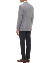 Canali Plaid Two Button Sportcoat Grey