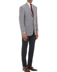 Canali Plaid Two Button Sportcoat Grey