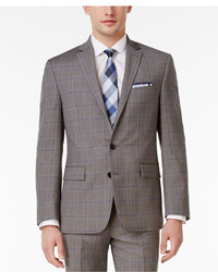 Ryan Seacrest Distinction Slim Fit Gray Plaid Jacket Created For Macys