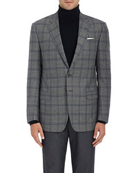 Giorgio Armani Soft Plaid Wool Silk Two Button Sportcoat