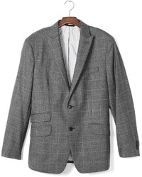 Banana Republic Standard Gray Plaid Wool Suit Jacket