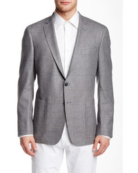 Todd Snyder White Label Grey Plaid Two Button Notch Collar Jacket