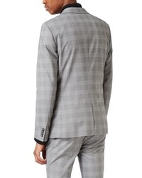 Topman Ultra Skinny Fit Check Suit Jacket