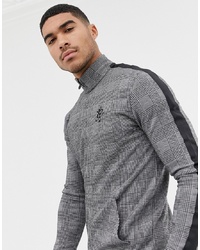 Gym King Muscle Track Top In Check With S
