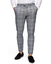 Topman Arch Check Skinny Fit Suit Trousers