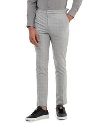 D.RT Dylan Classic Slim Fit Pants In Grey Plaid At Nordstrom