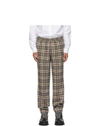 Schnaydermans Khaki And Black Wool Checked Pop Trousers