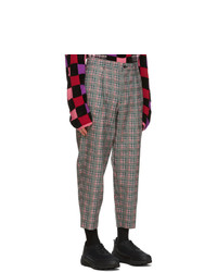 Comme Des Garcons Homme Plus Pink And Green Over Check Trousers