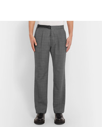 Maison Margiela Pleated Checked Virgin Wool Trousers