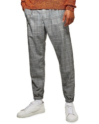 Topman Tapered Fit Check Jogger Pants