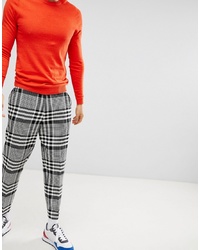ASOS DESIGN Tapered Smart Trousers In Oversized Check