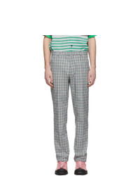 Joseph White And Blue Bowling Check Ernest Trousers
