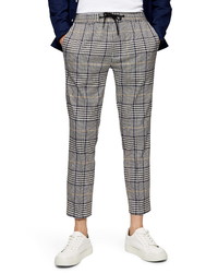Topman Whyatt Plaid Crop Trousers