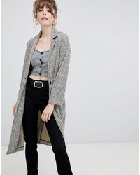 New Look Check Textured Duster Coat Pattern
