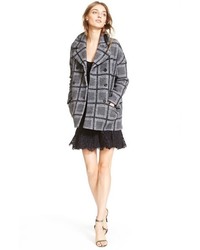 Joie Falotte Oversize Check Wool Blend Coat
