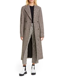 Stella McCartney Glen Plaid Double Breasted Wool Coat