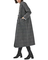 Topshop Glen Plaid Wool Blend Coat