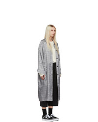 6397 Grey Plaid Raglan Coat