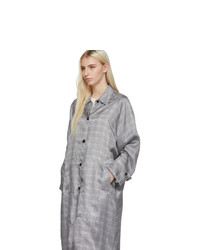 6397 Grey Plaid Raglan Coat