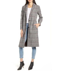 Cupcakes And Cashmere Oxford Long Check Coat