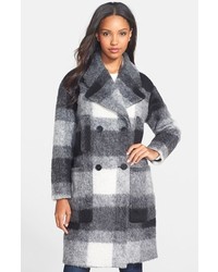 7 For All Mankind Plaid Double Breasted Coat