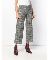 Blugirl Cropped Plaid Trousers