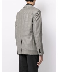 Solid Homme Check Double Breasted Blazer