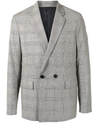 Solid Homme Check Double Breasted Blazer
