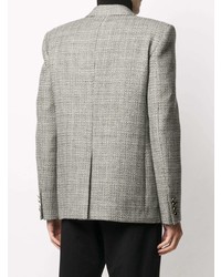 Saint Laurent Deconstructed Check Double Breasted Blazer