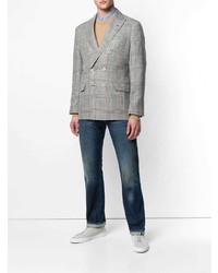 Brunello Cucinelli Double Breasted Plaid Jacket